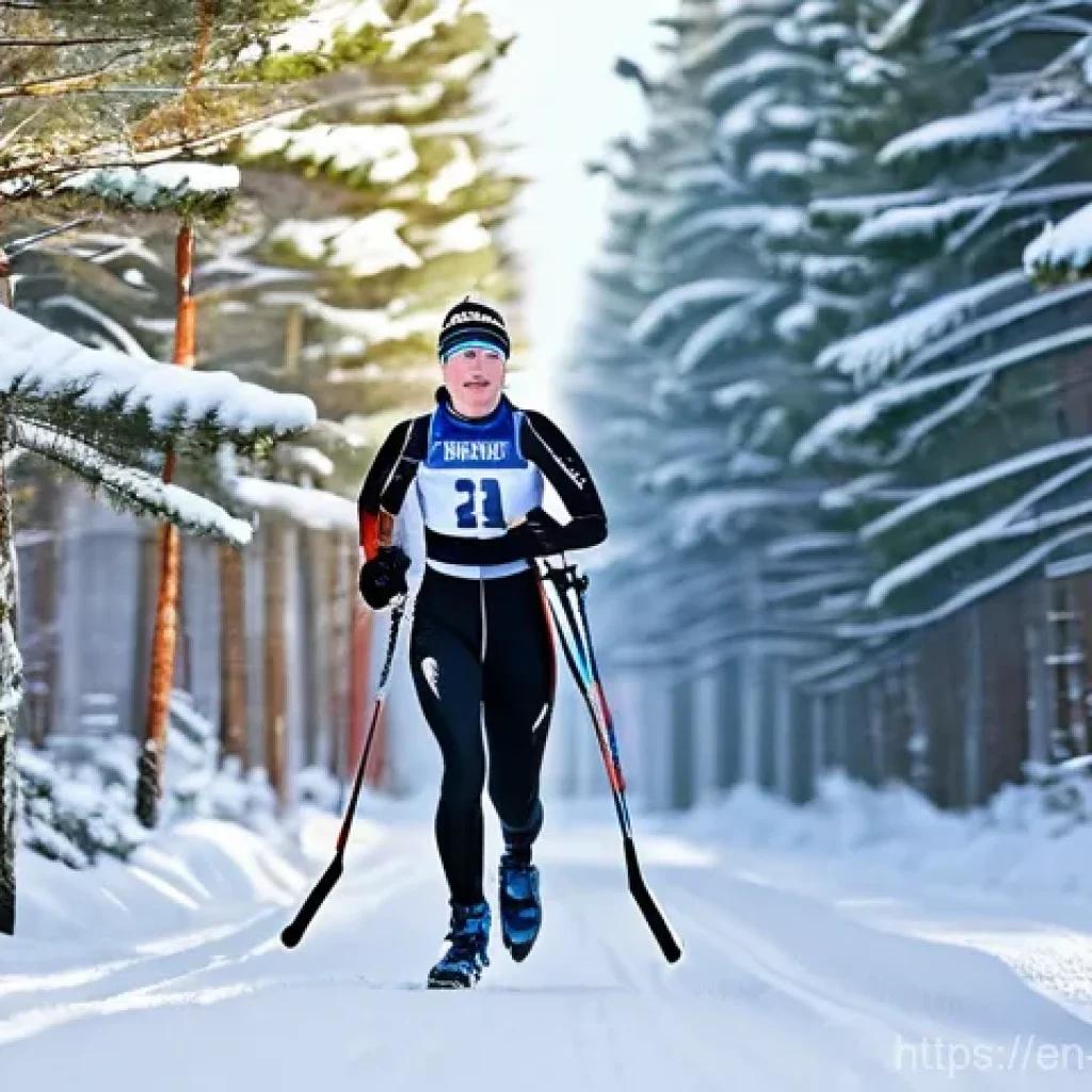 에스토니아의 주요 스포츠 및 유명 선수 - **Prompt 1: Estonian Biathlon Champion in Otepää**
"A highly detailed, dynamic full-body shot of...