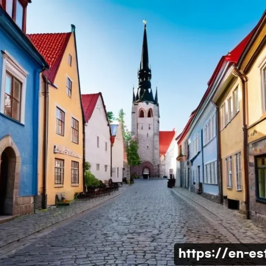 에스토니아에서 볼 수 있는 북유럽 건축 양식 - **Prompt:** A bustling, enchanting morning scene in Tallinn's medieval Old Town. Narrow cobblestone ...